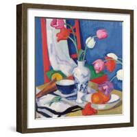 Red Chair and Tulips, c.1919-Samuel John Peploe-Framed Giclee Print