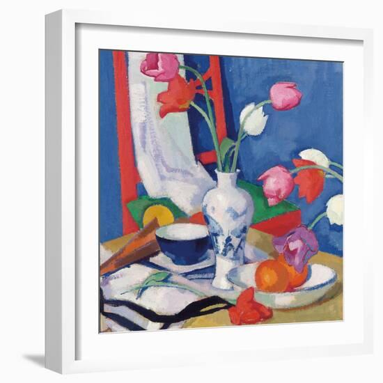 Red Chair and Tulips, c.1919-Samuel John Peploe-Framed Giclee Print