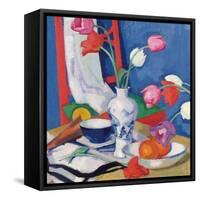 Red Chair and Tulips, c.1919-Samuel John Peploe-Framed Stretched Canvas