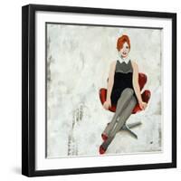 Red Chair-Clayton Rabo-Framed Giclee Print