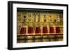 Red Chairs in Old Control Room-Nathan Wright-Framed Photographic Print