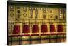 Red Chairs in Old Control Room-Nathan Wright-Stretched Canvas