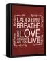 Red Chalk Laugh-Lauren Gibbons-Framed Stretched Canvas