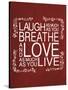 Red Chalk Laugh-Lauren Gibbons-Stretched Canvas