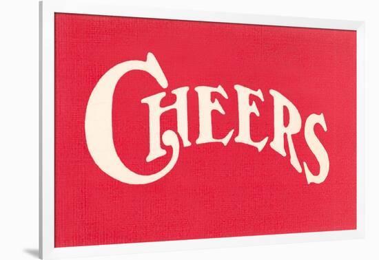 Red Cheers Sign-null-Framed Art Print