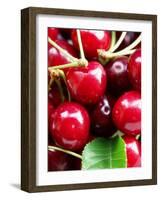 Red Cherries (Close-Up)-Foodcollection-Framed Photographic Print