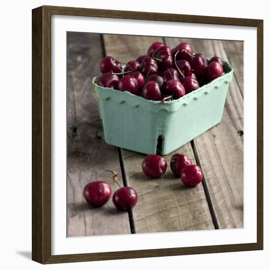 Red Cherries on Wood-Tom Quartermaine-Framed Giclee Print