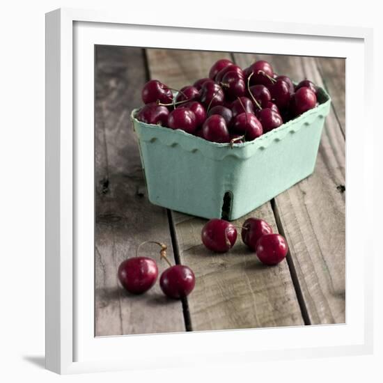 Red Cherries on Wood-Tom Quartermaine-Framed Giclee Print