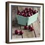 Red Cherries on Wood-Tom Quartermaine-Framed Giclee Print