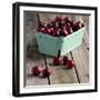 Red Cherries on Wood-Tom Quartermaine-Framed Giclee Print