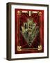 Red Chevron-Art Deco Designs-Framed Giclee Print