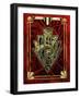 Red Chevron-Art Deco Designs-Framed Giclee Print