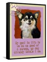 Red Chihuahua-Cathy Cute-Framed Stretched Canvas