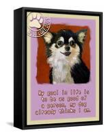 Red Chihuahua-Cathy Cute-Framed Stretched Canvas