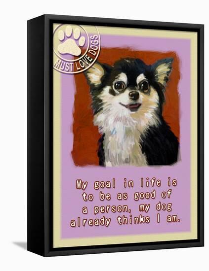 Red Chihuahua-Cathy Cute-Framed Stretched Canvas