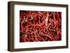 Red Chili Peppers (Ocotlan Market, Oaxaca, Mexico)-Marco Cristofori-Framed Photographic Print