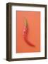 Red Chilli on Red Background-Foodcollection-Framed Photographic Print