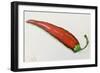 Red chilli pepper  acrylic-Sarah Thompson-Engels-Framed Giclee Print