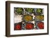 Red Chilli Peppers and Limes-Nico Tondini-Framed Photographic Print