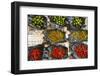 Red Chilli Peppers and Limes-Nico Tondini-Framed Photographic Print