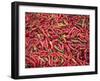Red Chillies for Sale at Paro Open-Air Market, Red and Green Chillies are Very Important Ingredient-Nigel Pavitt-Framed Photographic Print