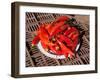 Red chillies for sale at Saturday animal market, Otavalo, Imbabura Province, Ecuador-null-Framed Photographic Print