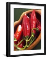 Red Chillies in a Small Dish-Bernd Euler-Framed Premium Photographic Print
