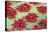 Red Chillies on Sale in Town Market, Kengtung (Kyaingtong), Shan State, Myanmar (Burma), Asia-Lee Frost-Stretched Canvas