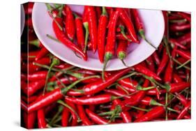 Red Chillies on Sale in Town Market, Kengtung (Kyaingtong), Shan State, Myanmar (Burma), Asia-Lee Frost-Stretched Canvas