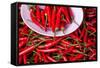 Red Chillies on Sale in Town Market, Kengtung (Kyaingtong), Shan State, Myanmar (Burma), Asia-Lee Frost-Framed Stretched Canvas