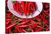 Red Chillies on Sale in Town Market, Kengtung (Kyaingtong), Shan State, Myanmar (Burma), Asia-Lee Frost-Stretched Canvas