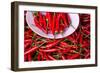 Red Chillies on Sale in Town Market, Kengtung (Kyaingtong), Shan State, Myanmar (Burma), Asia-Lee Frost-Framed Photographic Print