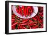 Red Chillies on Sale in Town Market, Kengtung (Kyaingtong), Shan State, Myanmar (Burma), Asia-Lee Frost-Framed Photographic Print