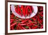 Red Chillies on Sale in Town Market, Kengtung (Kyaingtong), Shan State, Myanmar (Burma), Asia-Lee Frost-Framed Photographic Print