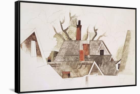Red Chimneys-Charles Demuth-Framed Stretched Canvas