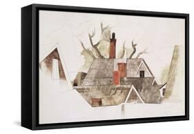 Red Chimneys-Charles Demuth-Framed Stretched Canvas