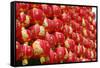 Red Chinese Lantern Wall-glowonconcept-Framed Stretched Canvas