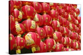 Red Chinese Lantern Wall-glowonconcept-Stretched Canvas