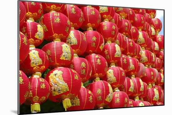 Red Chinese Lantern Wall-glowonconcept-Mounted Photographic Print