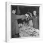 Red Chinese Leader Mao Tse Tung and Chiang Kai Shek Toasting One Another-null-Framed Photographic Print