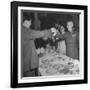 Red Chinese Leader Mao Tse Tung and Chiang Kai Shek Toasting One Another-null-Framed Photographic Print