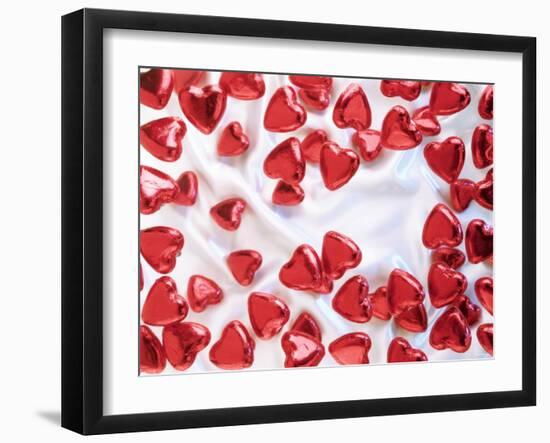 Red Chocolate Hearts for Valentine's Day-Brigitte Krauth-Framed Photographic Print