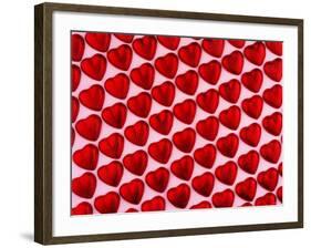 Red Chocolate Hearts for Valentine's Day-null-Framed Photographic Print