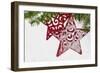 Red Christmas Star with Snow-Cora Niele-Framed Giclee Print