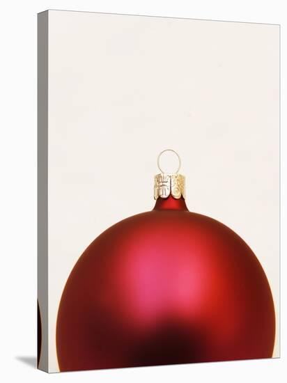 Red Christmas tree decorations-null-Stretched Canvas