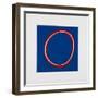 Red Circle on Blue-Alex Dunn-Framed Giclee Print