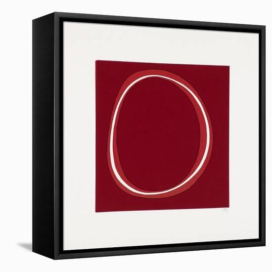 Red Circle-Alex Dunn-Framed Stretched Canvas