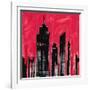 Red Cityscape-Paul Brent-Framed Art Print