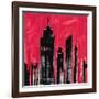 Red Cityscape-Paul Brent-Framed Art Print