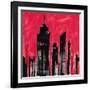 Red Cityscape-Paul Brent-Framed Art Print